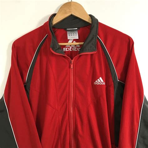 rote adidas jacke vintage